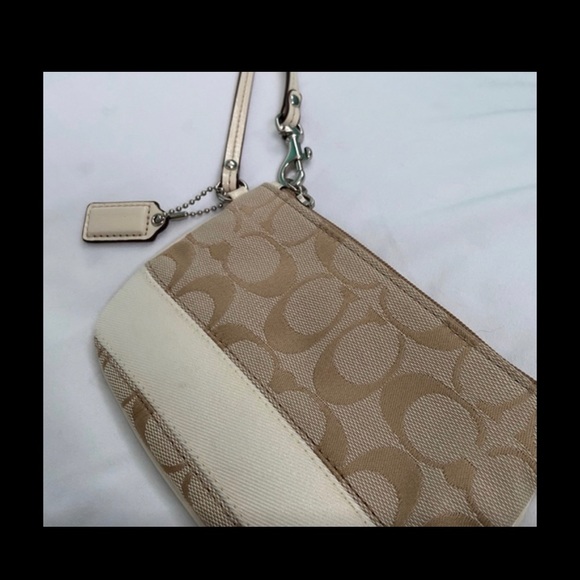 Coach Small Wristlet in Signature Canvas